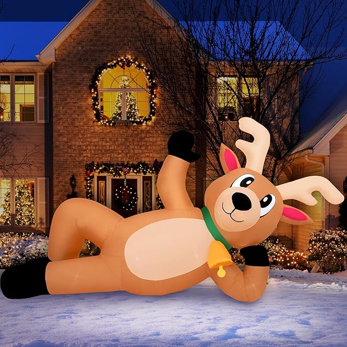 10 ft Lounging Reindeer