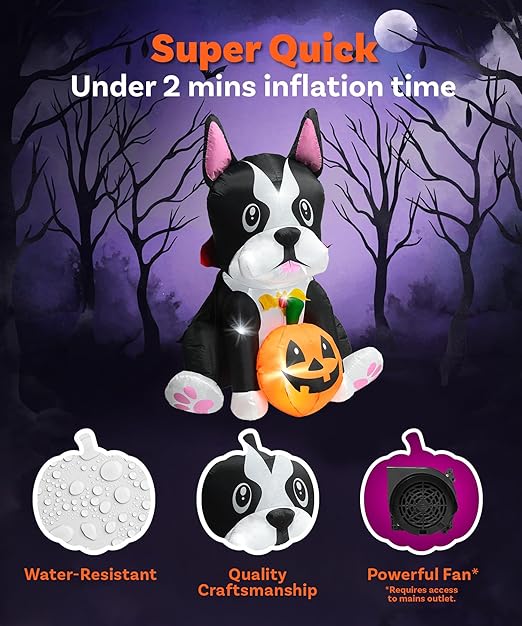 5ft Vampire Dog Halloween Inflatable