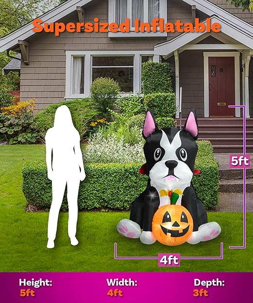 5ft Vampire Dog Halloween Inflatable